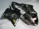 1996-2007 Honda CBR1100XX Blackbird Motorcycle Fairings - Glossy Black Silver Flame Australia