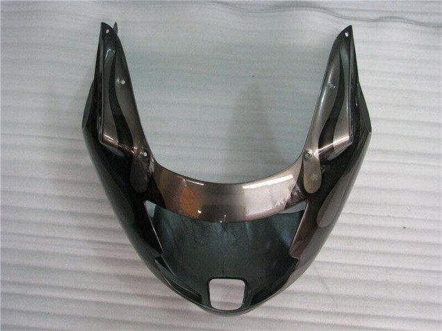 1996-2007 Honda CBR1100XX Blackbird Motorcycle Fairings - Glossy Black Silver Flame Australia