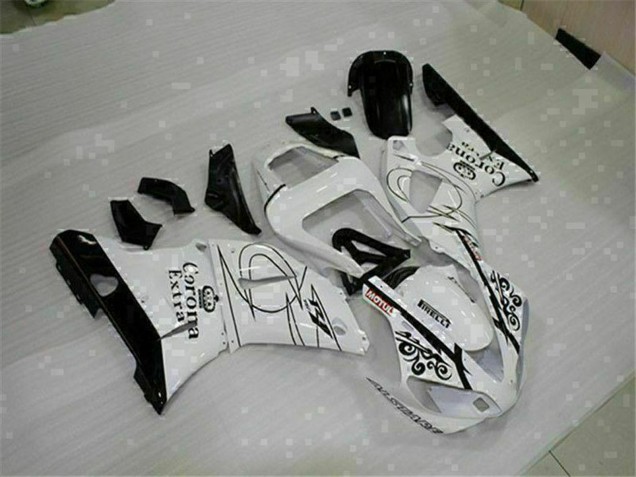2000-2001 Yamaha YZF R1 Motorcycle Fairings - White Black Corona Extra Australia