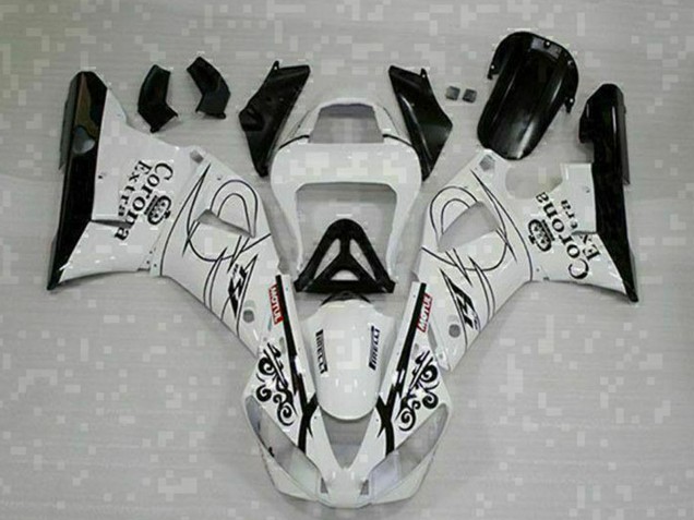 2000-2001 Yamaha YZF R1 Motorcycle Fairings - White Black Corona Extra Australia
