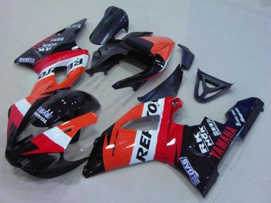 2000-2001 Yamaha YZF R1 Motorcycle Fairing - Orange White Red Black Repsol Australia