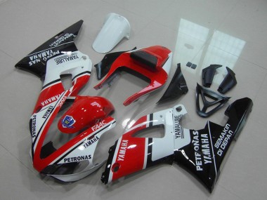 2000-2001 Yamaha YZF R1 Motorcycle Fairings - Red White Glossy Black Petronas Yamalube Australia