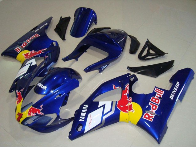 2000-2001 Yamaha YZF R1 Motorcycle Fairings - Blue White Yellow Red Bull Australia