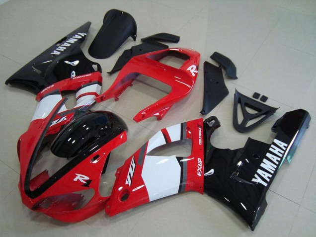 2000-2001 Yamaha YZF R1 Motorcycle Fairings - Red White Glossy Black Australia