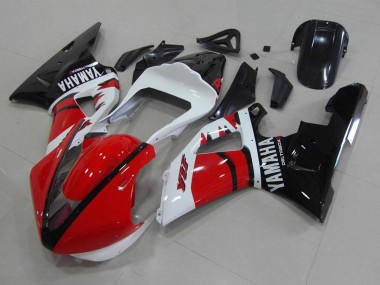 2000-2001 Yamaha YZF R1 Motorcycle Fairings - Red White Glossy Black Racing Version Australia