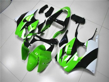 2000-2002 Kawasaki ZX6R Motorcycle Fairing Kits - Green White Black Australia