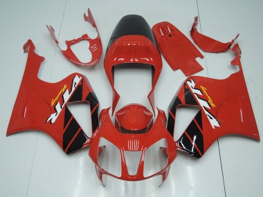 2000-2006 Honda VTR1000 Motorcycle Fairing Kits - Red Glossy Black Stripe Australia