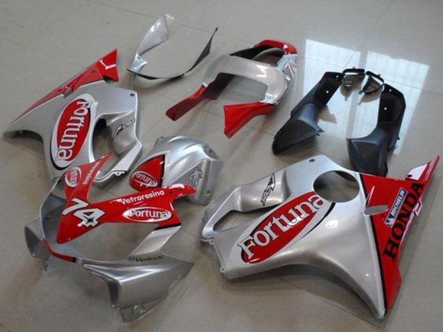 2000-2006 Honda VTR1000 Motorcycle Fairings - Silver Red Fortuna 74 Australia