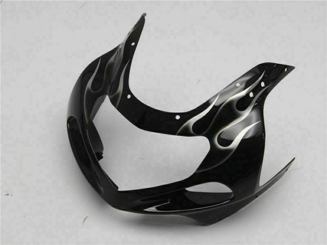 2001-2003 Suzuki GSXR 600/750 Motorcycle Fairings - Glossy Black Silver Flame Australia