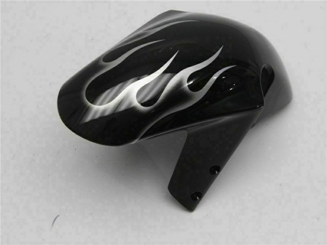 2001-2003 Suzuki GSXR 600/750 Motorcycle Fairings - Glossy Black Silver Flame Australia