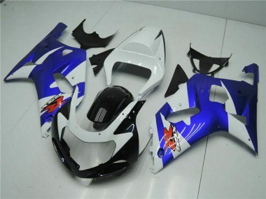 2001-2003 Suzuki GSXR 600/750 Motorcycle Fairings - White Blue Black Australia