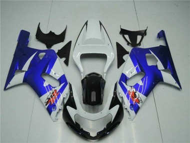 2001-2003 Suzuki GSXR 600/750 Motorcycle Fairings - White Blue Black Australia