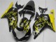 2001-2003 Suzuki GSXR 600/750 Motorcycle Fairings - Glossy Black Yellow Flame Australia