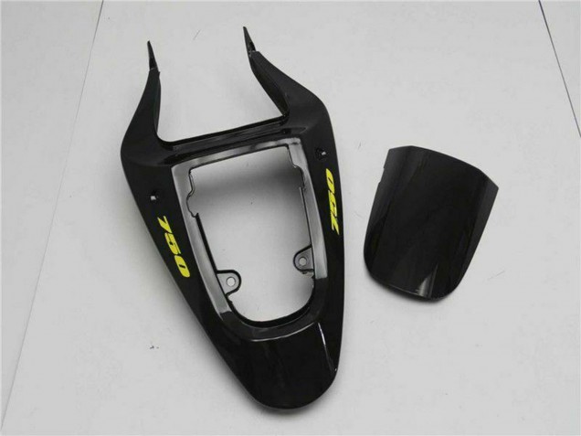 2001-2003 Suzuki GSXR 600/750 Motorcycle Fairings - Glossy Black Yellow Flame Australia