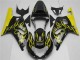 2001-2003 Suzuki GSXR 600/750 Motorcycle Fairings - Glossy Black Yellow Flame Australia