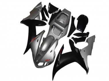 2002-2003 Yamaha YZF R1 Motorcycle Fairings - Silver Matte Black Australia