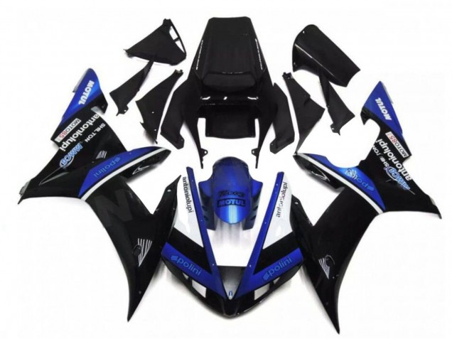 2002-2003 Yamaha YZF R1 Motorcycle Fairings - Black White Blue Australia