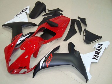 2002-2003 Yamaha YZF R1 Motorcycle Fairings - Red White Matte Black Australia