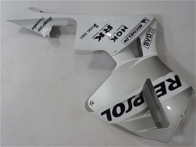 2003-2004 Honda CBR600RR Motorcycle Fairing - White Silver Black Repsol Australia