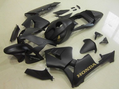 2003-2004 Honda CBR600RR Motorcycle Fairings - Matte Black Gold Decal Australia
