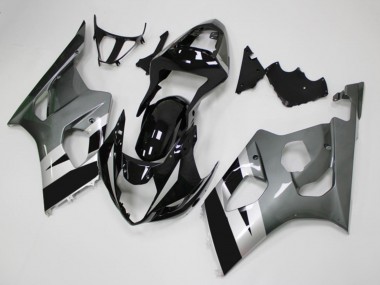 2003-2004 Suzuki GSXR 1000 Motorcycle Fairings - Glossy Black Silver Grey Australia