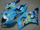 2003-2004 Suzuki GSXR 1000 Motorcycle Fairings - Blue White Yellow Rizla Australia
