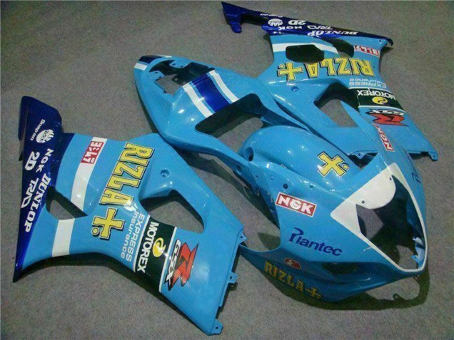 2003-2004 Suzuki GSXR 1000 Motorcycle Fairings - Blue White Yellow Rizla Australia