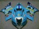 2003-2004 Suzuki GSXR 1000 Motorcycle Fairings - Blue White Yellow Rizla Australia