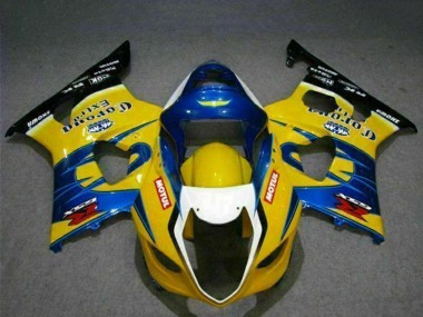 2003-2004 Suzuki GSXR 1000 Motorcycle Fairings - Yellow Blue White Red Corona Motul Australia