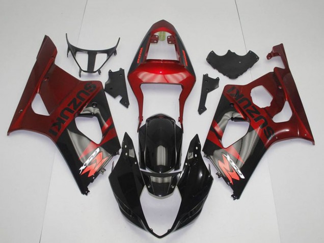 2003-2004 Suzuki GSXR 1000 Motorcycle Fairing - Red Glossy Black Australia