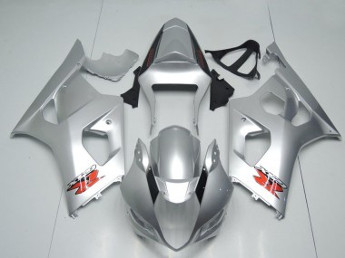 2003-2004 Suzuki GSXR 1000 Motorcycle Fairings - Silver Red OEM Style Australia