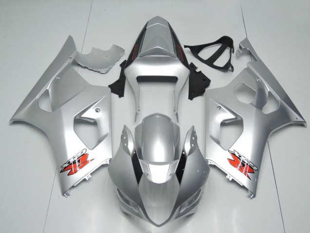 2003-2004 Suzuki GSXR 1000 Motorcycle Fairings - Silver Red OEM Style Australia