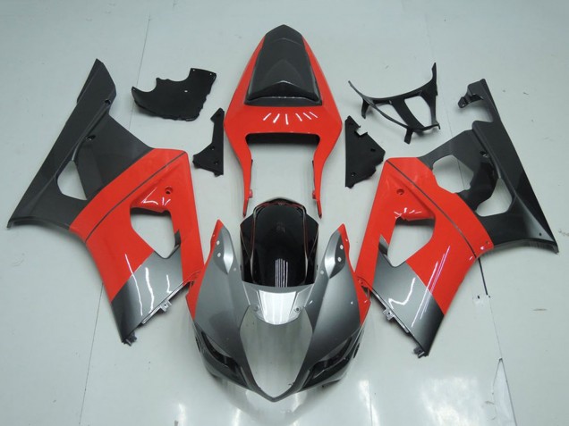 2003-2004 Suzuki GSXR 1000 Motorcycle Fairing - Red Silver Black Australia
