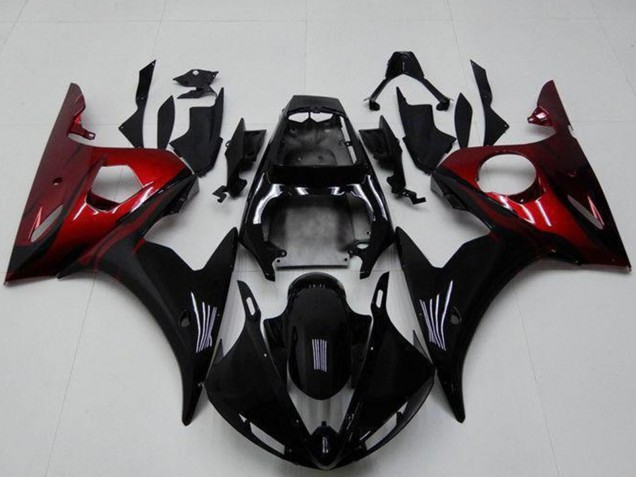 2003-2004 Yamaha YZF R6 Motorcycle Fairing Kits - Glossy Black Red Australia