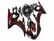 2003-2004 Yamaha YZF R6 Motorcycle Fairing - Glossy Black Red Flame Australia
