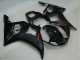 2003-2004 Yamaha YZF R6 Motorcycle Fairings - Glossy Black Matte Black Red Decals Australia