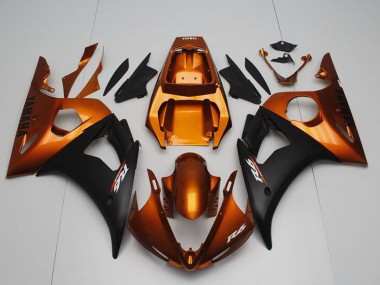 2003-2004 Yamaha YZF R6 Motorcycle Fairings - Orange Matte Black Australia