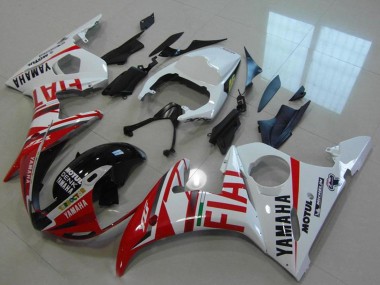 2003-2004 Yamaha YZF R6 Motorcycle Fairings - White Red Fiat Michelin Motul Australia