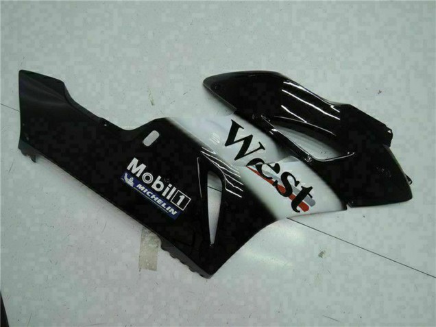 2004-2005 Honda CBR1000RR Motorcycle Fairings - Glossy Black White West Mobil Michelin Australia
