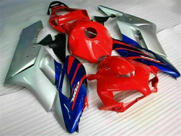2004-2005 Honda CBR1000RR Motorcycle Fairings - Silver Red Blue Black Stripe Australia