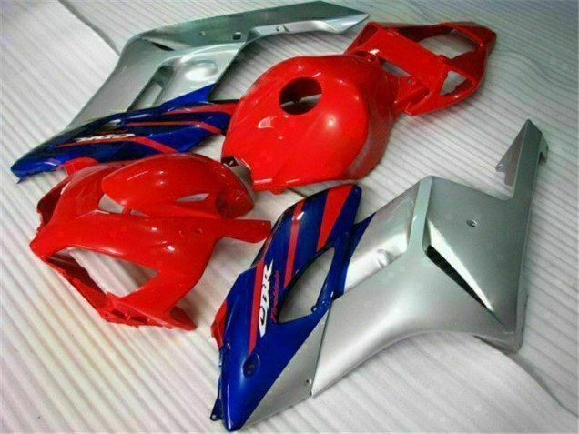 2004-2005 Honda CBR1000RR Motorcycle Fairings - Silver Red Blue Black Stripe Australia