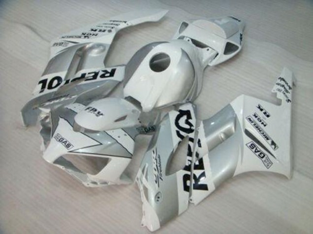 2004-2005 Honda CBR1000RR Motorcycle Fairing - White Silver Black Repsol Australia