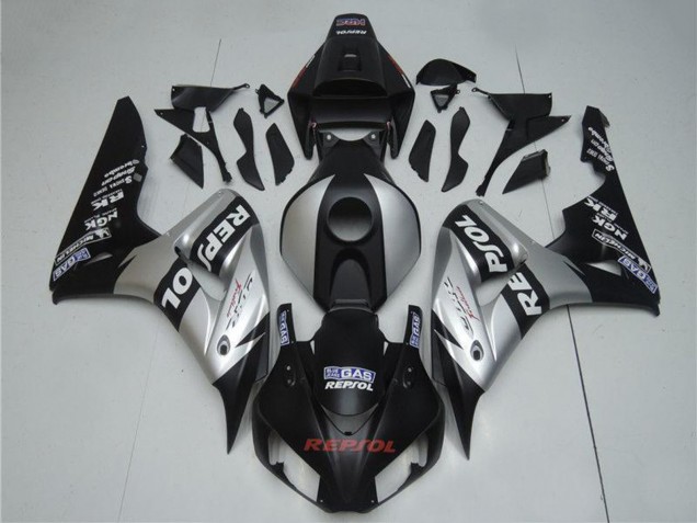 2004-2005 Honda CBR1000RR Motorcycle Fairings - Silver Glossy Black Repsol Australia