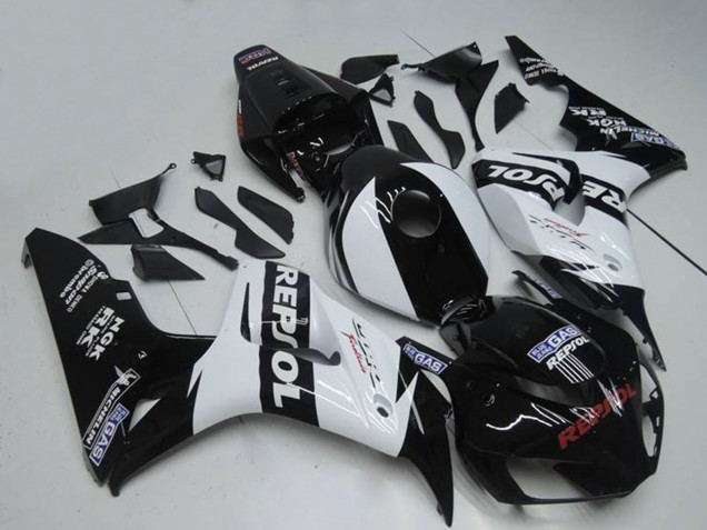 2004-2005 Honda CBR1000RR Motorcycle Fairings - White Glossy Black Repsol Australia