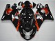 2004-2005 Suzuki GSXR 600/750 Motorcycle Fairings - Glossy Black Red Stripe Australia