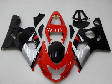 2004-2005 Suzuki GSXR 600/750 Motorcycle Fairings - Red Silver Black Australia