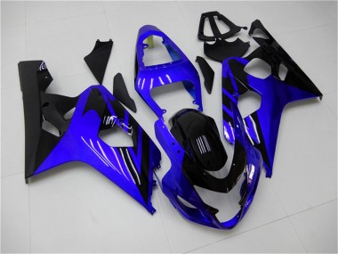 2004-2005 Suzuki GSXR 600/750 Motorcycle Fairings - Blue Glossy Black Australia