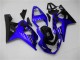 2004-2005 Suzuki GSXR 600/750 Motorcycle Fairings - Blue Glossy Black Australia