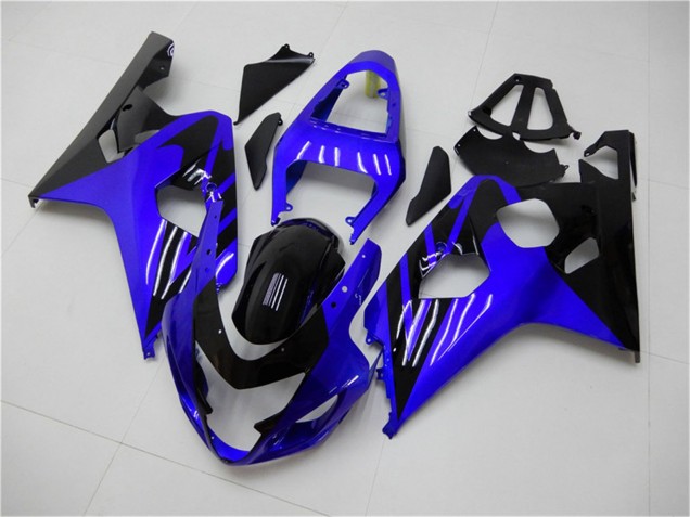 2004-2005 Suzuki GSXR 600/750 Motorcycle Fairings - Blue Glossy Black Australia