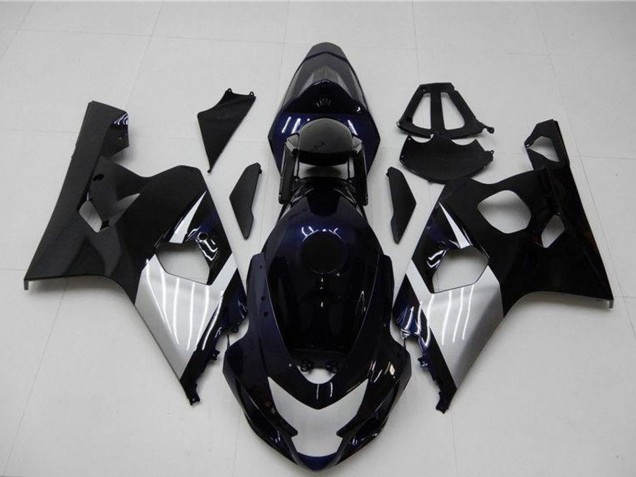 2004-2005 Suzuki GSXR 600/750 Motorcycle Fairings - Glossy Black Silver Blue Australia